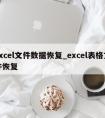 excel文件数据恢复_excel表格文件恢复