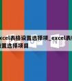 excel表格设置选择项_excel表格设置选择项目