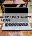 excel中括号怎么打_excel中括号怎么打出来