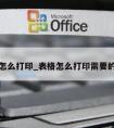 表格怎么打印_表格怎么打印需要的部分