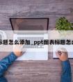 图表标题怎么添加_ppt图表标题怎么添加