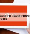 excel百分数_excel百分数按钮格式化默认