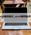 excel编码格式_excel编码格式规范