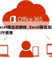 excel筛选后删除_Excel筛选后删除行很慢