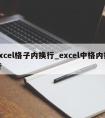 excel格子内换行_excel中格内换行