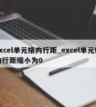 excel单元格内行距_excel单元格内行距缩小为0