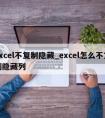 excel不复制隐藏_excel怎么不复制隐藏列