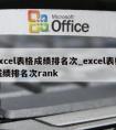 excel表格成绩排名次_excel表格成绩排名次rank