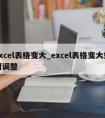 excel表格变大_excel表格变大如何调整