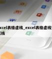 excel表格虚线_excel表格虚线变实线