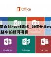 如何合并excel表格_如何合并excel表格中的相同项目