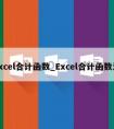 excel合计函数_Excel合计函数法