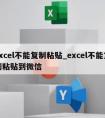 excel不能复制粘贴_excel不能复制粘贴到微信