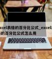 excel表格的百分比公式_excel表格的百分比公式怎么用