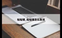 粘贴键_粘贴键怎么取消