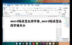 word标点怎么改字体_word标点怎么改字体大小