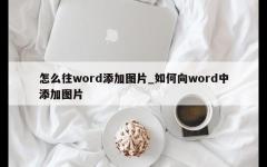 怎么往word添加图片_如何向word中添加图片