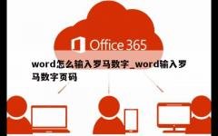 word怎么输入罗马数字_word输入罗马数字页码