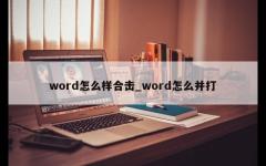 word怎么样合击_word怎么并打