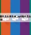 ppt图片怎么拿出来_ppt图片怎么拿出来保存