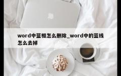 word中蓝框怎么删除_word中的蓝线怎么去掉