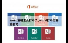 word空格怎么打不了_word打不出空格符号