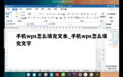 手机wps怎么填充文本_手机wps怎么填充文字