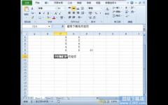 Excel2010单元格如何换行?