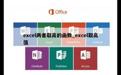 excel两者取高的函数_excel取高值