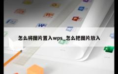 怎么将图片置入wps_怎么把图片放入