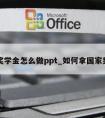 国家奖学金怎么做ppt_如何拿国家奖学金