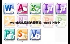 word怎么局部选择更改_word中选中