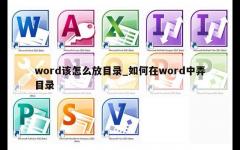 word该怎么放目录_如何在word中弄目录