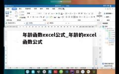 年龄函数excel公式_年龄的excel函数公式