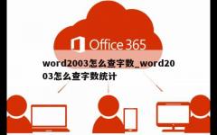 word2003怎么查字数_word2003怎么查字数统计