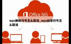 wps删除符号怎么取消_wps段落符号怎么取消