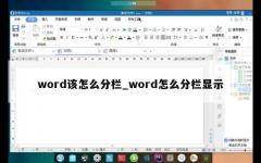 word该怎么分栏_word怎么分栏显示