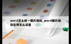 word怎么统一图片缩放_word图片缩放比例怎么设置