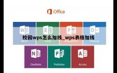 校园wps怎么加线_wps表格加线