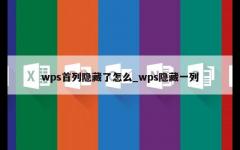 wps首列隐藏了怎么_wps隐藏一列