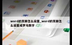 word的页脚怎么设置_word的页脚怎么设置成罗马数字