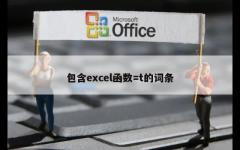 包含excel函数=t的词条