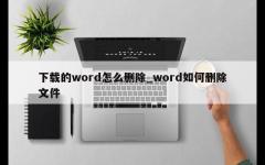 下载的word怎么删除_word如何删除文件