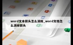 word文本箭头怎么消除_word文档怎么消掉箭头